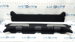 Rear shelf for BMW 7 G11 G12 16-22, black, under the curtain, Harman Kardon, with speaker grilles and plugs