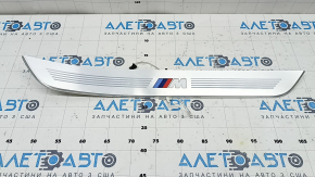 BMW 7 Series G11 G12 16-22 chrome rear door sill trim with backlight, M-Sport, scratches, broken mount