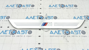Outer front left door sill plate for BMW 7 Series G11 G12 16-22, chrome with backlight, M-Sport, dents, scratches
