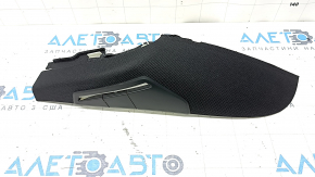 Rear left seat belt cover for BMW 7 G11 G12 16-22, black with black insert