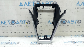 Toyota Rav4 19-25 front center console trim, black without wireless charging, gray insert, scratches
