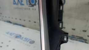 Toyota Rav4 19-25 front center console trim, black without wireless charging, gray insert, scratches