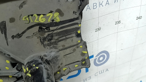 Rear left underbody protection for BMW 7 G11 G12 16-22, tears, dented fastening, missing fragment