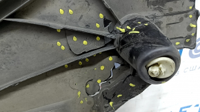 Rear left underbody protection for BMW 7 G11 G12 16-22, tears, dented fastening, missing fragment