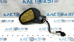 Left side mirror assembly for Ford Fusion mk5 13-20, 14 pins, BSM, auto-dimming, turn signal, heating, backlight, graphite