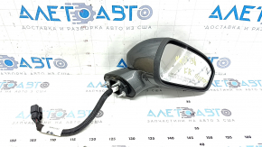 Right side mirror assembly for Ford Fusion mk5 17-20, 12 pins, BSM, turn signal, heating, backlight, graphite, bumpers