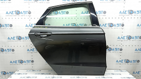 Rear right door assembly Ford Fusion mk5 17-20 graphite J7, 2 chrome moldings, chrome handle, bumps, scratches on the trim