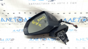 Left side mirror assembly for Audi Q5 80A 18-24V 15-pin, auto-dimming, turn signal, BSM, heated, black, worn