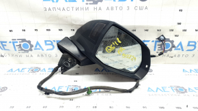 Right side mirror assembly for Audi Q5 80A 18-24V 15-pin, auto-dimming, turn signal, BSM, heated, black, chipped