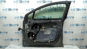 Front right door assembly for Ford Fusion mk5 13-20 hybrid, graphite J7, 2 chrome moldings, keyless handle with chrome, with code, bumps, scratches on the trim