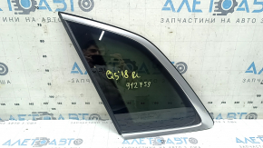 Rear left window with blind glass for Audi Q5 80A 18-24 with chrome molding, scratches, seal defect