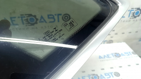 Rear left window with blind glass for Audi Q5 80A 18-24 with chrome molding, scratches, seal defect