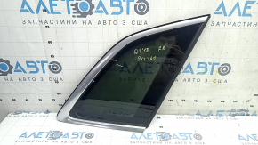 Rear right window with blind glass for Audi Q5 80A 18-22 with chrome molding, seal defect