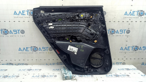 Door trim panel, rear right, Audi Q5 80A 18-20, black, with wood insert, black armrest, Bang & Olufsen, with handle and overlays, scratches