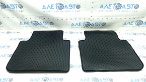 A set of black rubber floor mats for a 7-seater VW Tiguan 20-24.