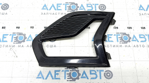 Left front bumper grille for Ford Fusion mk5 19-20 with LED fog lights, glossy, sand