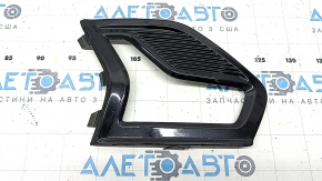 Right front bumper grille for Ford Fusion mk5 19-20 with LED fog lights, glossy, sand