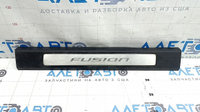 Front left door sill plate for Ford Fusion mk5 17-20, black with chrome insert, scratches