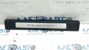 Front right door sill plate for Ford Fusion mk5 17-20, black with chrome insert, scratches