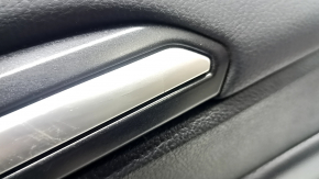 Door trim, front right, Ford Fusion mk5 17-20 titanium, black with black leather insert, leather armrest, graphite molding, with window regulator trim, scratches