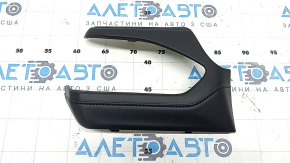 Left Subaru Forester 25-26 black dashboard trim with blue stitching