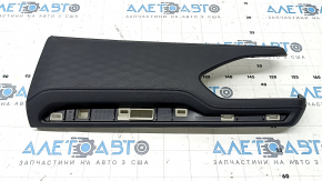 Subaru Forester 25-26 right front panel trim, black with blue stitching