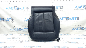 Audi Q5 80A 21-24 passenger seat cushion upholstery, black leather, Standard, heated, wrinkled