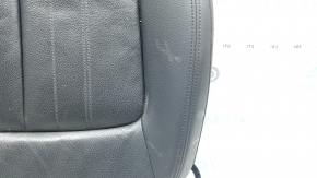 Audi Q5 80A 21-24 passenger seat cushion upholstery, black leather, Standard, heated, wrinkled