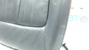 Audi Q5 80A 21-24 passenger seat cushion upholstery, black leather, Standard, heated, wrinkled
