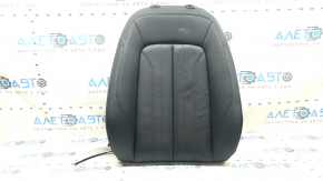 Audi Q5 80A 18-20 black leather passenger seat backrest trim, Standard, heated, worn