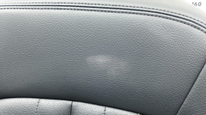 Audi Q5 80A 18-20 black leather passenger seat backrest trim, Standard, heated, worn