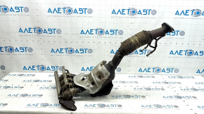 Exhaust manifold with catalytic converter for Ford Fusion mk5 17-20 hybrid with protection, rusty, torn mesh