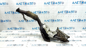Exhaust manifold with catalytic converter for Ford Fusion mk5 17-20 hybrid with protection, rusty, torn mesh