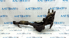 Exhaust manifold with catalytic converter for Ford Fusion mk5 17-20 hybrid with protection, rusty, torn mesh