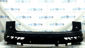 Bare rear bumper, upper part, Audi Q5 80A 18-20, for parking sensors, blue, scratches, broken mount