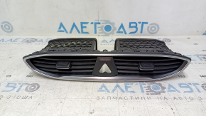 Hyundai Santa FE 19-20 black and chrome front panel air vent deflector