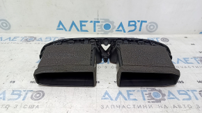 Hyundai Santa FE 19-20 black and chrome front panel air vent deflector