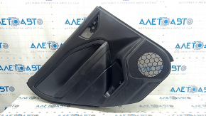 Subaru Forester 25-26 black rear left door panel, black velour insert, with seal