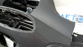 Dashboard front panel without AIRBAG Hyundai Santa FE 19-20 black leather rubbed, bump on the overlay