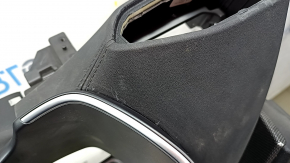 Dashboard front panel without AIRBAG Hyundai Santa FE 19-20 black leather rubbed, bump on the overlay