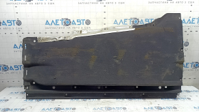 Right underbody protection for Audi Q5 80A 18-24 is dented and torn.