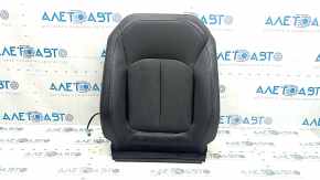 Subaru Forester 25-26 passenger seat back upholstery, black leather, blue stitching, perforation, heated