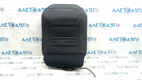 Subaru Forester 25-26 passenger seat back upholstery, black leather, blue stitching, perforation, heated