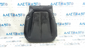 Subaru Forester 25-26 passenger seat cushion trim, black leather, blue stitching, perforation, heated