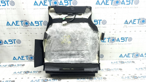 Subaru Forester 25-26 passenger seat cushion trim, black leather, blue stitching, perforation, heated