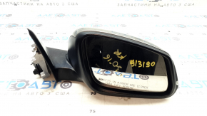 Right side mirror BMW 3 F30 4D 13-18 USA, 5 pins, matte mount, turn signal, silver, scratches
