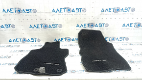 Set of black rag floor mats for Subaru Forester 25-26, ready for cleaning
