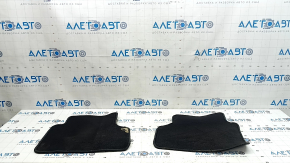 Set of black rag floor mats for Subaru Forester 25-26, ready for cleaning