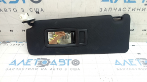 Left visor for BMW 3 F30 4d 12-14 black with hook