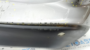 Subaru Forester 25-26 rear bumper, gray, missing left side, pinched, torn, cracks, scratches